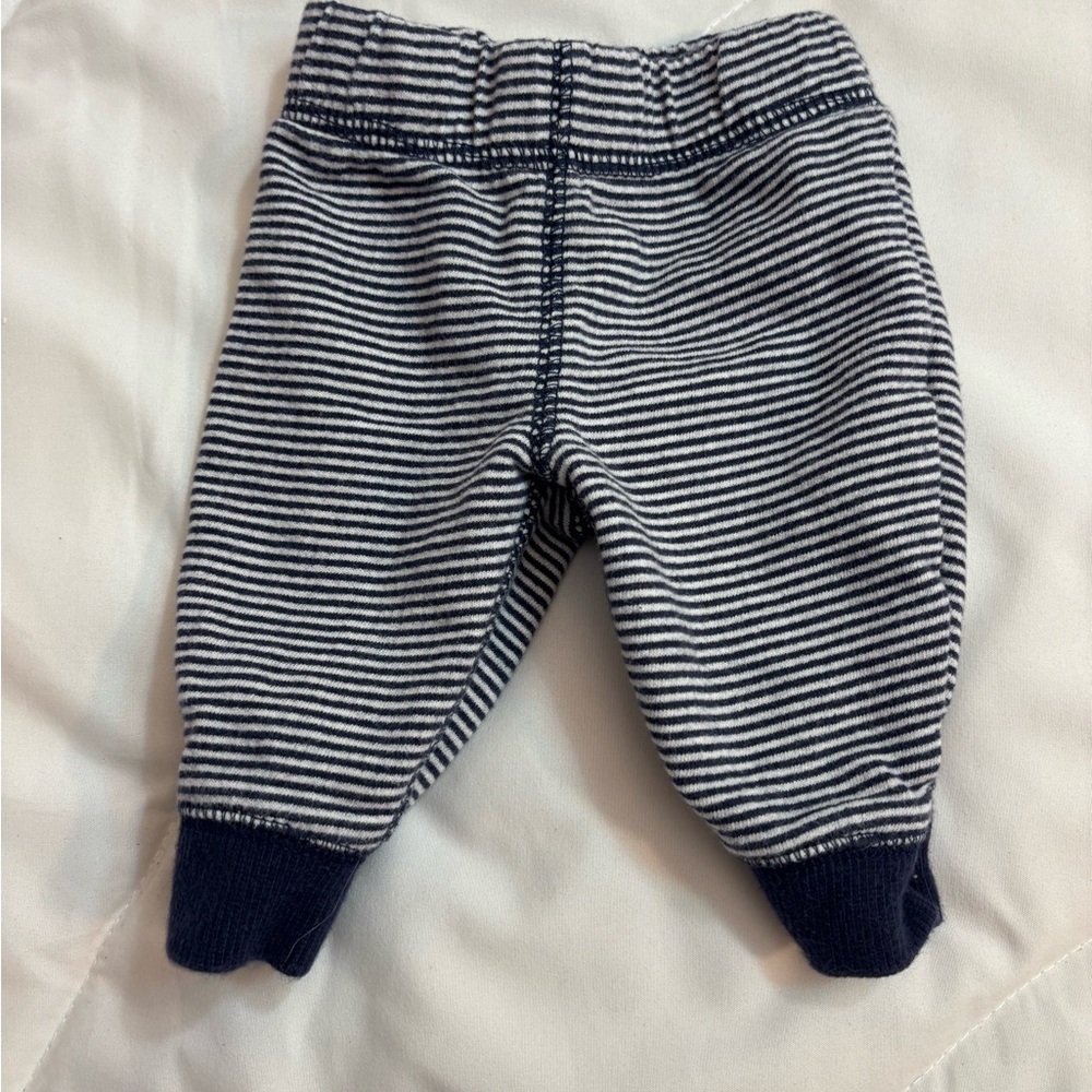 Carter's Blue and White Striped Baby pants size 3 months very soft & comfortable